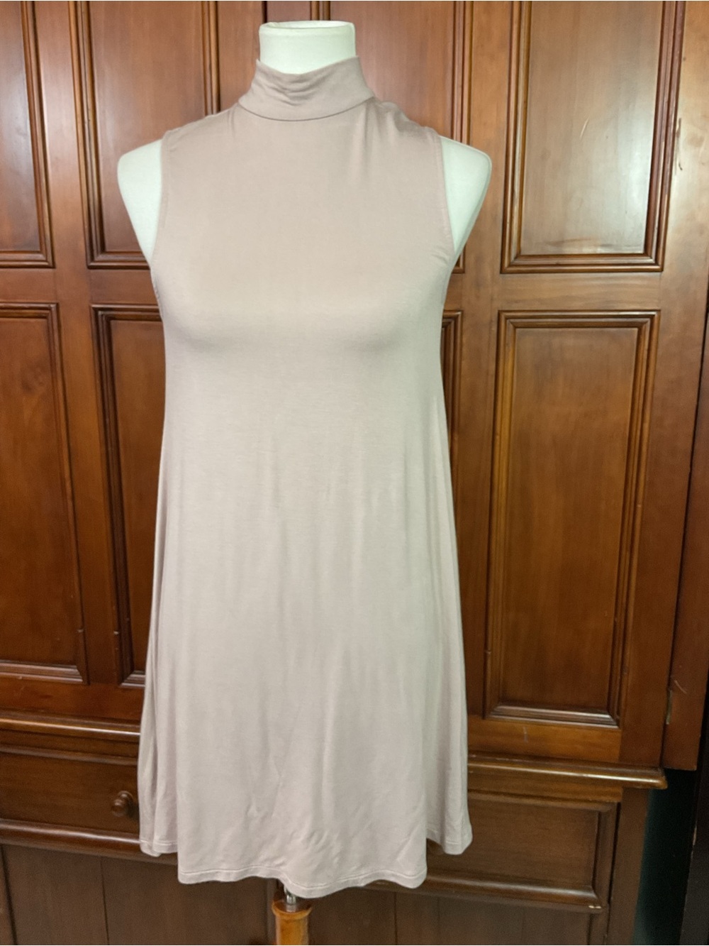 L.A. Hearts Womens Tunic Length Dusty Pink Sleeveless Mock Neck Size Small Lknw